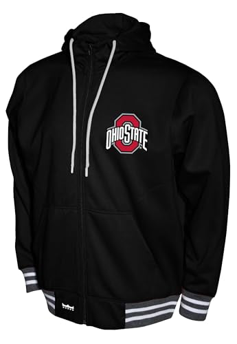 Ohio State Buckeyes Full Zip Hoodie Jacket - Black, Medium