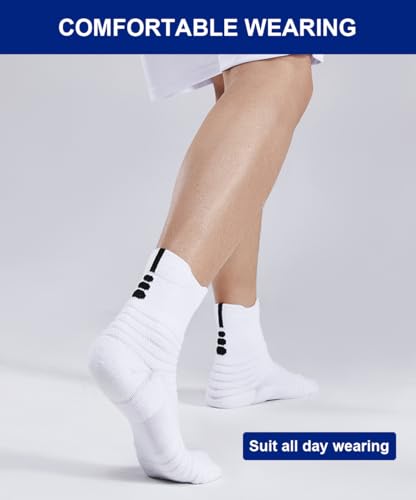 Basketball Socks - 4 Pairs Thick Compression Athletic Socks