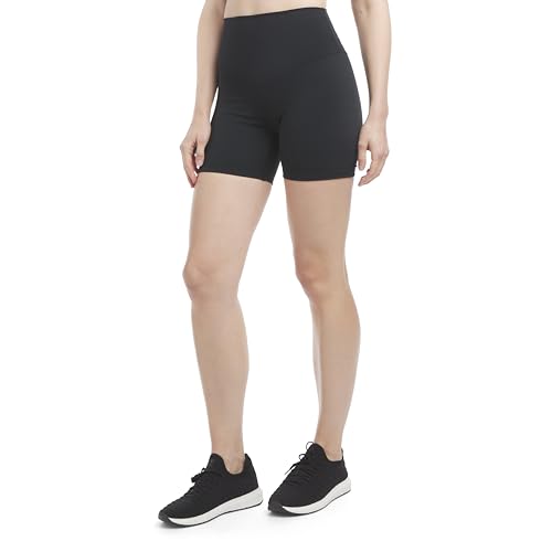 Danskin Women's Active 2-Pack Motivate 5" Bike Shorts X-Large Pacific Blue/Black