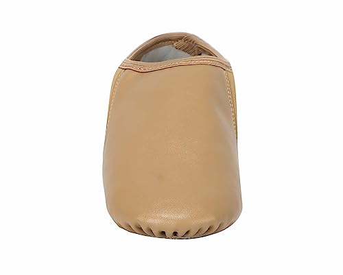 Linodes PU Leather Jazz Dance Shoes for Kids Toddler & Big Kids Slip-On with Elastic
