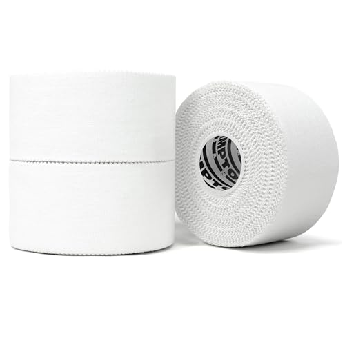 Strong Athletic Tape - 3 Rolls of 100% Cotton, Easy Tear, No Residue