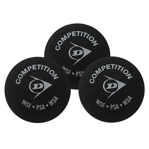 Competition Squash Ball - Single Yellow Dot, 3-Ball Tube