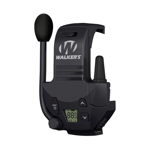 Walkie Talkie Attachment for Razor Muffs - 22 Channels, Black