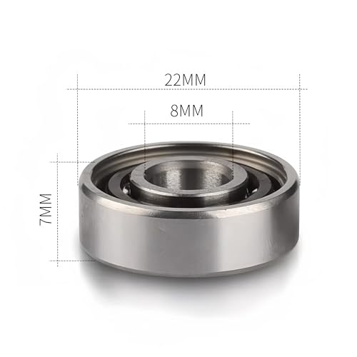 608-RS Ball Bearings - 16 Pack Rubber Sealed Deep Groove - 8x22x7mm