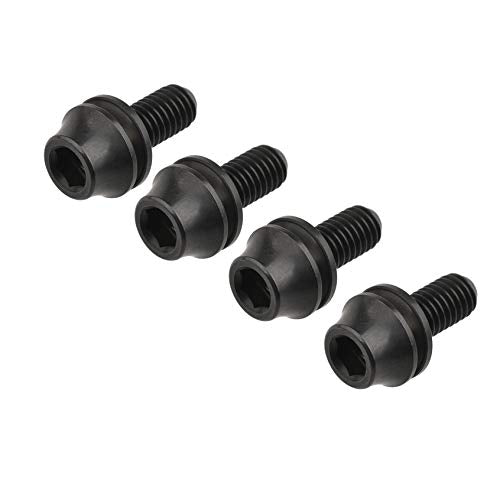 Wanyifa Black Titanium M5x12mm Bicycle Water Bottle Cage Bolt Pack of 4