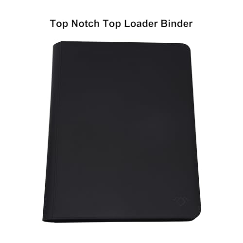 GrinOwl Black 16-Pocket Top Loader Binder for Cards, Holds 640 3x4 Sleeves