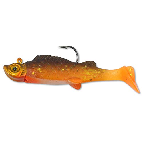 Mimic Minnow Jig - 1/4 Oz Stand-Up Fishing Lure - Firetiger