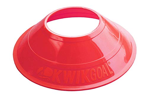 Mini Disc Cone Kit - 50-Pack Training Cones with Carrier - Blue & Red