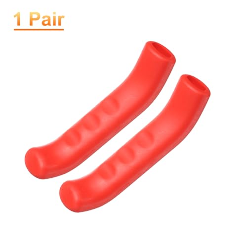 Silicone Bike Brake Lever Cover - Anti-Slip Red, 1 Pair