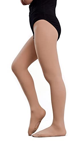 Convertible Ballet Tights for Girls & Women - 11-13 Years / Skin