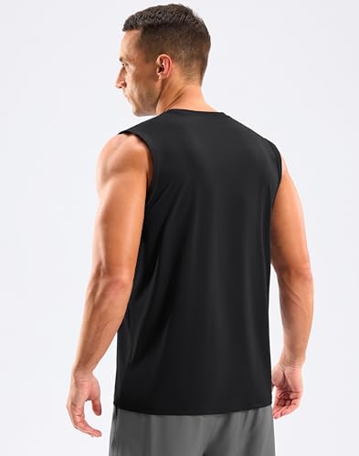 Men's Sleeveless Workout Tank Top - X-Large, Black
