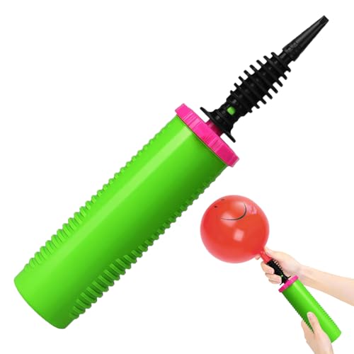 Green Double-Action Hand Balloon Pump - High Efficiency Inflator for Balloons & Pool Floats, 1PC