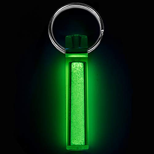 Glow-in-the-Dark Keychain - 2” Rechargeable UV Mini - Clear