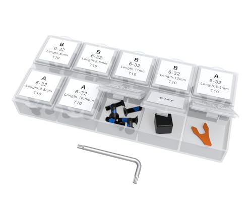 Amystart Red Dot Mounting Screws Kit - 48 Stainless Steel #6-32 Screws for Pistols