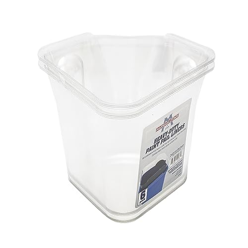 Marshalltown Heavy-Duty Paint Liners, Custom Fit for Marshalltown Heavy-Duty Paint Pail, 6-Pack, Easy Color Changes and Clean Up, HDPL6