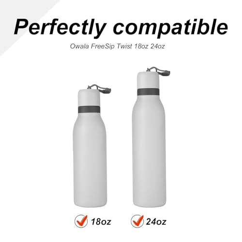 Silicone Replacement Stoppers for 18oz 24oz Water Bottles - Gray, 4 Pack