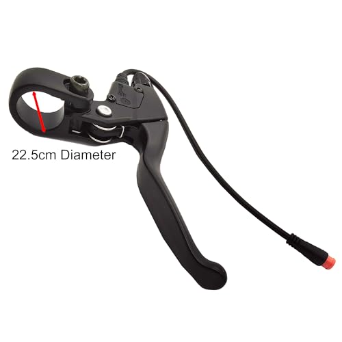 WIROJ Waterproof Electric Bike Brake Lever & 20cm 2PIN Connector Grips (E-Bike Cut-Off) - 2 Pack