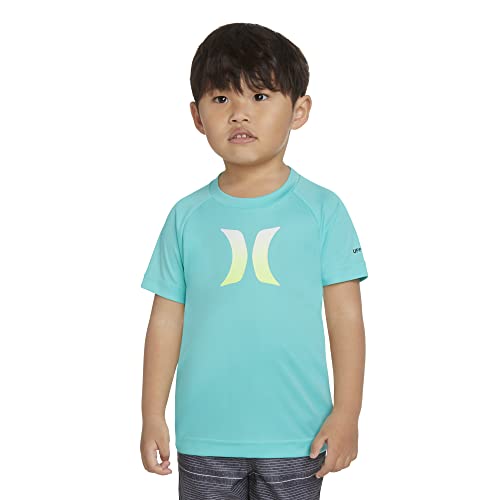 Hurley Boys' Aurora Green UPF 50+ Rash Guard Swim Shirt - Large