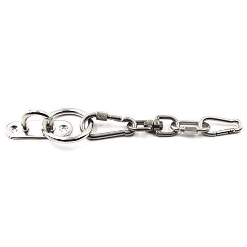 9mm Stainless Steel Eye Pad Plate with Ring - Yoga Swings & Hammocks