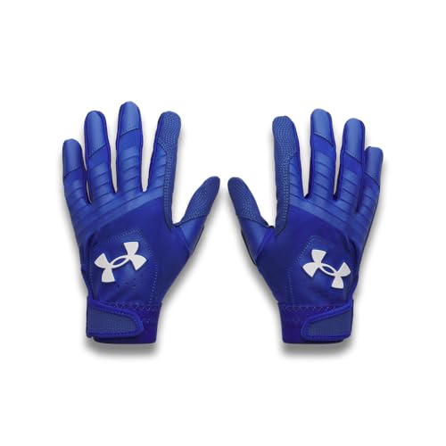 Under Armour Youth Baseball Gloves Royal / White Medium Pair