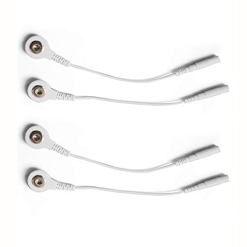 4-Piece TENS Lead Wire Adapter - Converts 2.0mm Pin to 3.5mm Snap