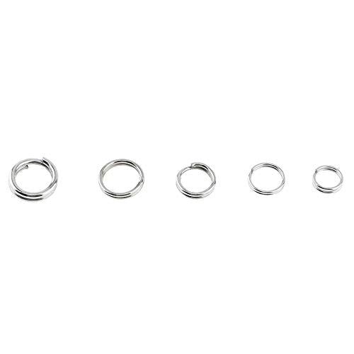 250pcs Stainless Steel Fishing Split Rings - Multiple Sizes