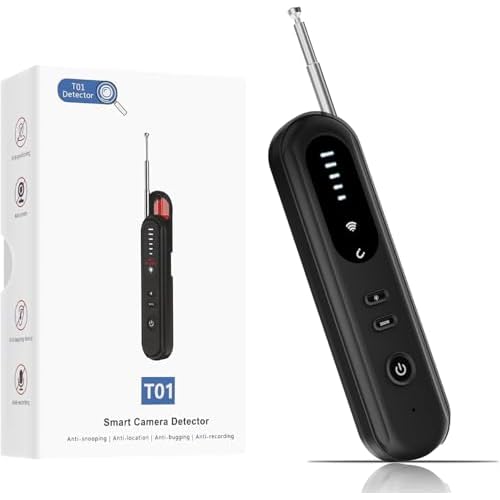 OneBird Hidden-Camera-detectors-spy-Camera-Detector-mini Anti, Bug Detector, GPS Tracker Finder, Listening Devices Detector,Camera Detector for Travel, to Hotel, Car, Office-Black