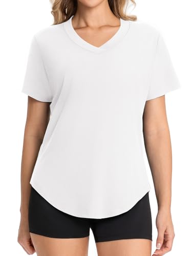 Moisture-Wicking Women's V-Neck Short Sleeve Workout Shirt