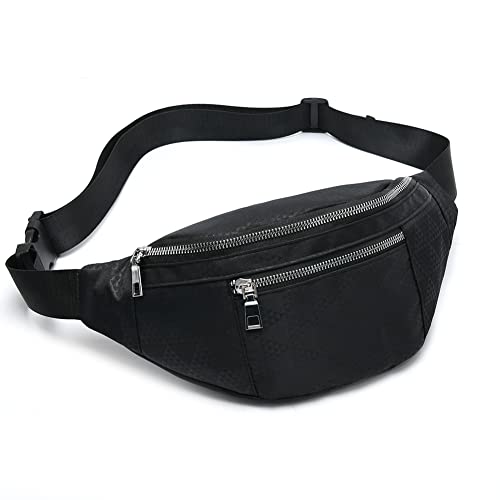 Water Resistant Fanny Pack for Travel & Outdoor Sports - Black