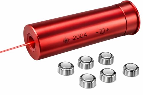 Gotical Red Dot Laser Bore Sighter for 20 Gauge Shotguns with Batteries