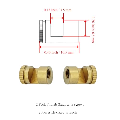 Thumb Stud Replacement for Buck 110 & Gerber Gator - Gold, 2 Sets