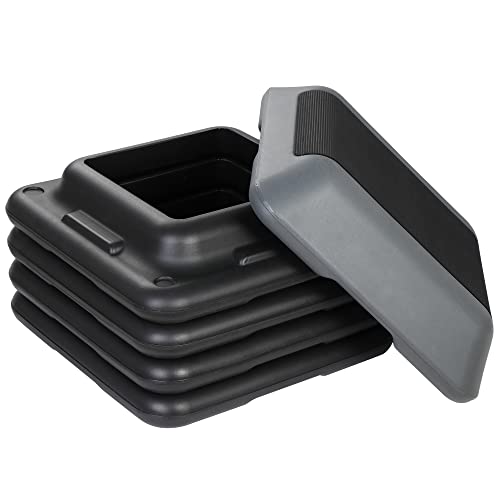 Height Adjustable Aerobic Step Platform with 4 Risers - Gray