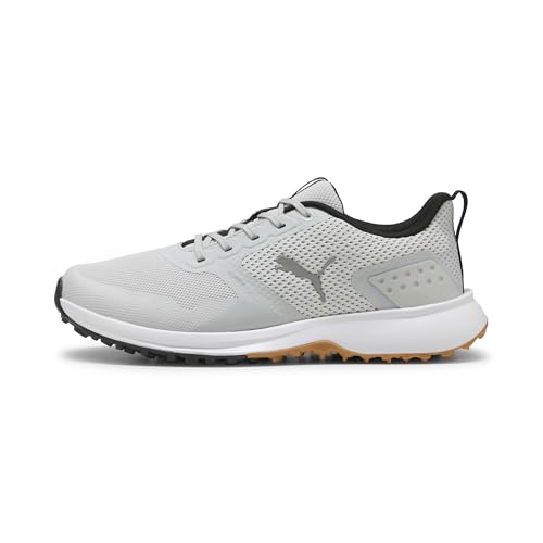 Men's Golf Shoes - Puma Fusion Grip 6 - Feather Gray/Puma Black/Gum