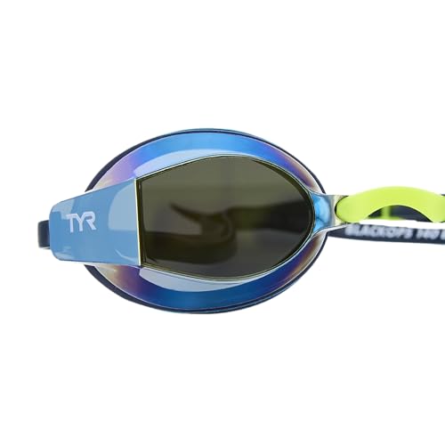 TYR Black Ops 140 EV Racing Swim Goggles Mirrored Gold/Navy - Low Profile Performance