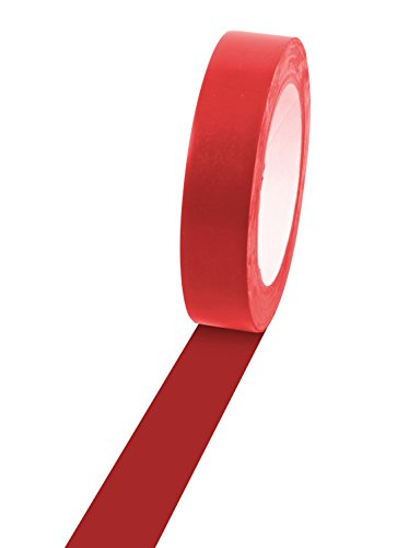 Durable Vinyl Floor Marking Tape - 1 Inch x 60 Yards, Red