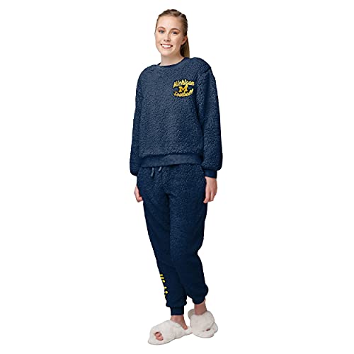 Michigan Wolverines Sherpa Lounge Shirt and Pants Set - Large