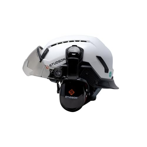 STUDSON ED-2 Ear Defender - 24 dB NRR ANSI Certified Hearing Protection - Easy-Adjust Fit - Universal 30mm Helmet Mount - Heavy-Duty Noise Reduction for Construction & Industrial Use (Dielectric)