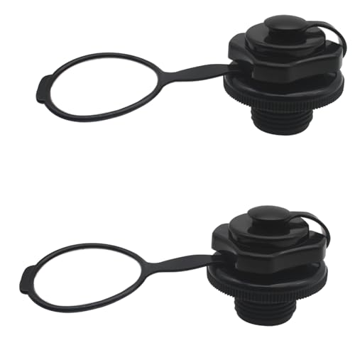 Inflatable Boat Air Valve Caps - 2pcs 24mm Black Tube Plug