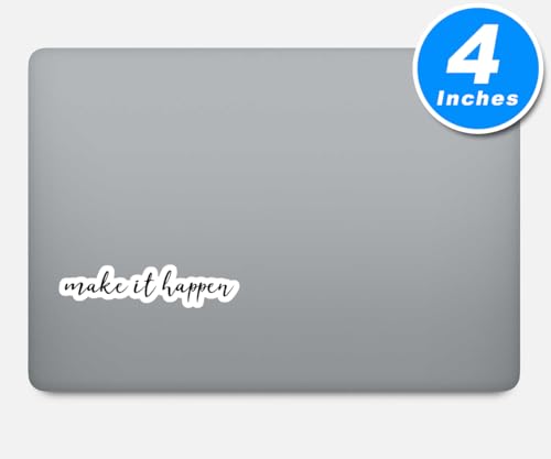 Make It Happen Inspirational Quotes Sticker Pack - 2.5 Inch