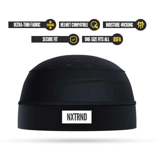 Football Skull Cap - Lightweight Breathable Beanie - One Size Black