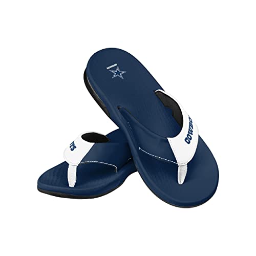Dallas Cowboys Team Color Contour Flip Flops - Size 11-12