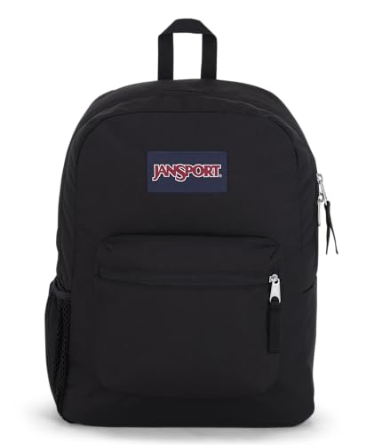 JanSport 26L Cross Town Backpack Black - 12 Inch Daypack for Urban Use