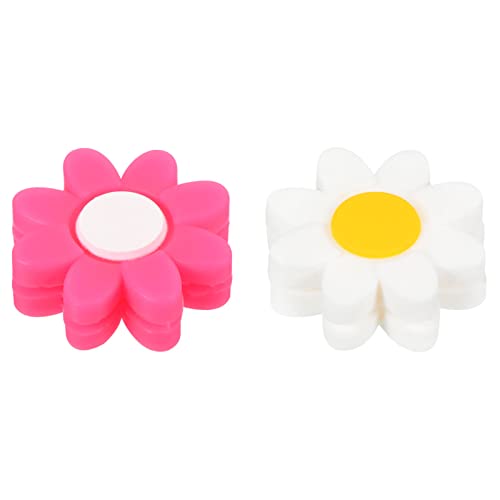 Tennis Racket Vibration Dampener Set - Soft Silicone, Pink & White