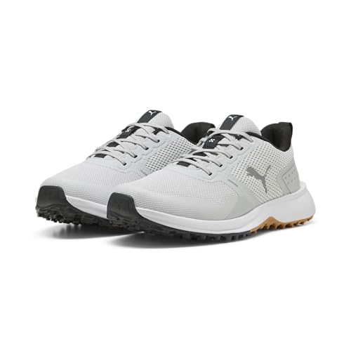 Men's Golf Shoes - Puma Fusion Grip 6 - Feather Gray/Puma Black/Gum