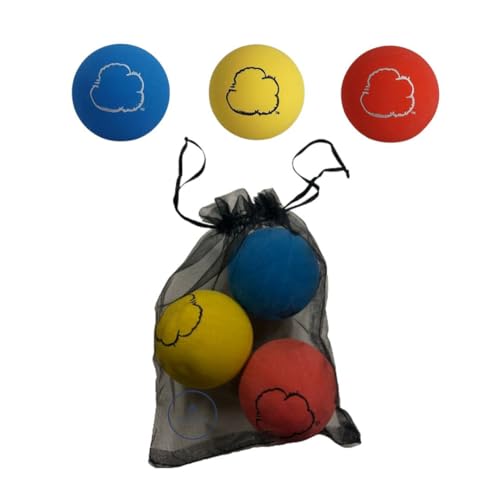 Durable Color Rubber Handballs - 3 Count, 2 1/4-Inch
