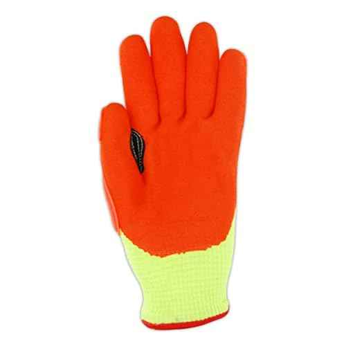 MAGID T-REX Arctic Series ANSI A5 Cut-Resistance, Thermal Impact Gloves, 1 Pair, Waterproof, Hi-Viz Yellow/Orange, Size 8/Medium