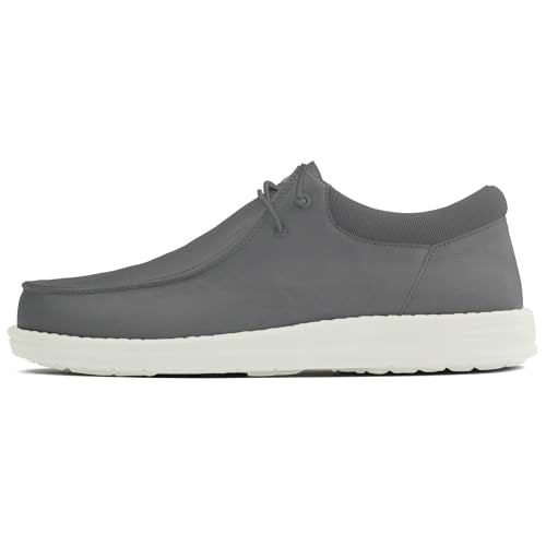 CENNID Men's Wide Spikeless Golf Shoes Slip On Loafers 9.5 Wide – Grey