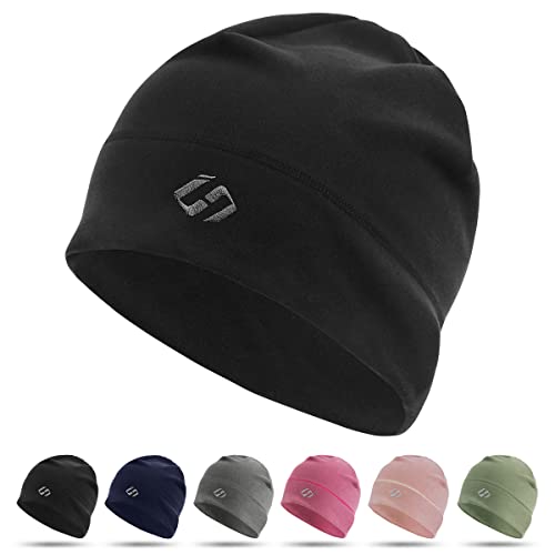 HASAGEI Black Thermal Cycling Skull Cap - Men's Winter Under Helmet Hat