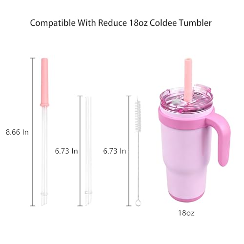 Replacement Straws for Reduce 18oz Coldee Tumbler - 4 Colours