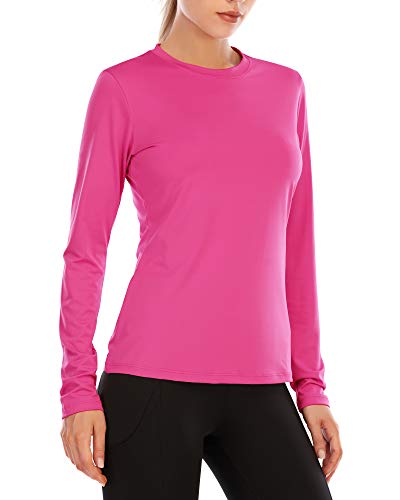 Women's UPF 50+ Sun Protection Long Sleeve Rash Guard 2 Pack - Pink & Lilac
